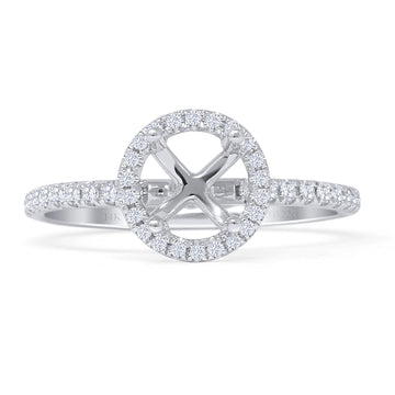 Round Halo Diamond Ring